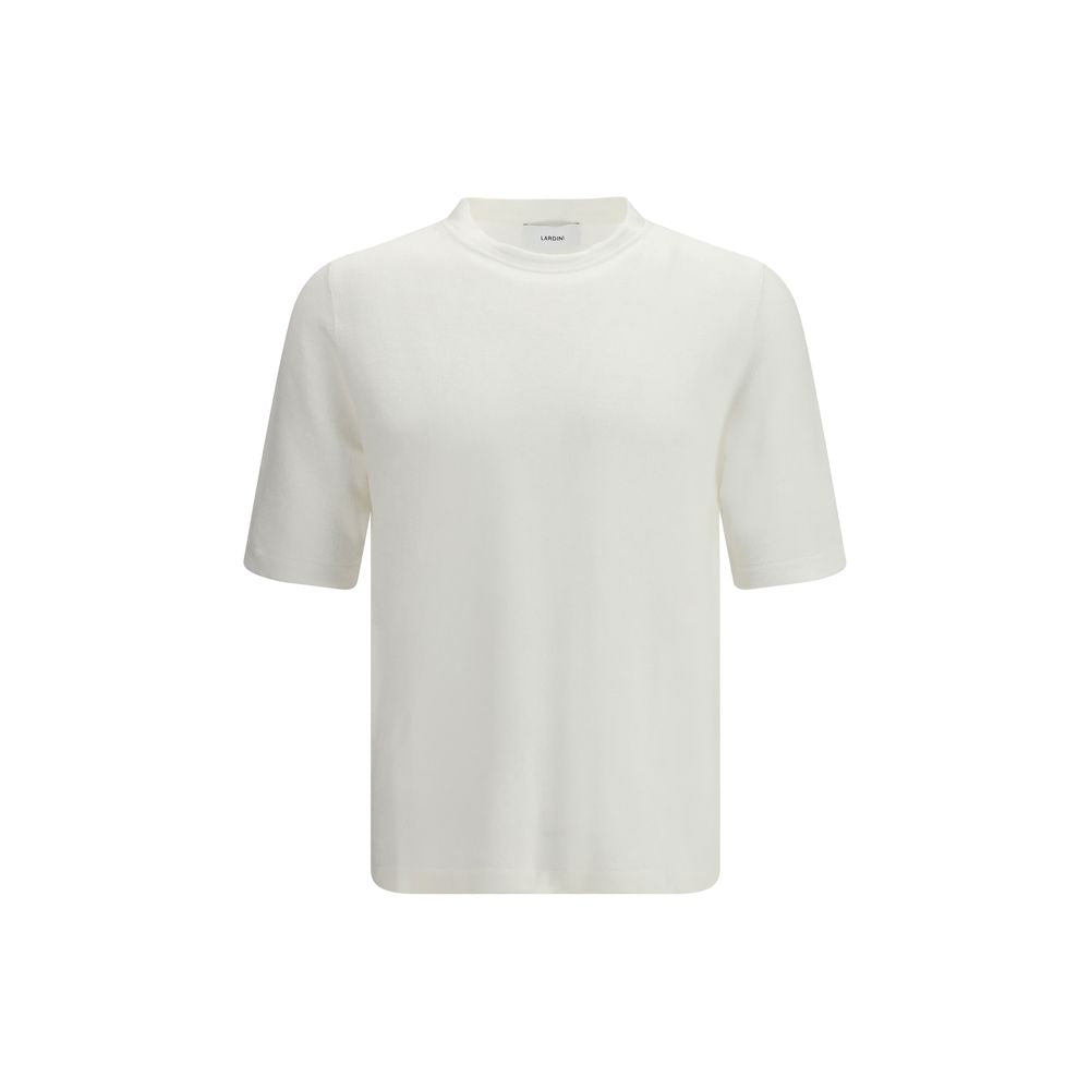 T-shirt en lin blanc Lardini