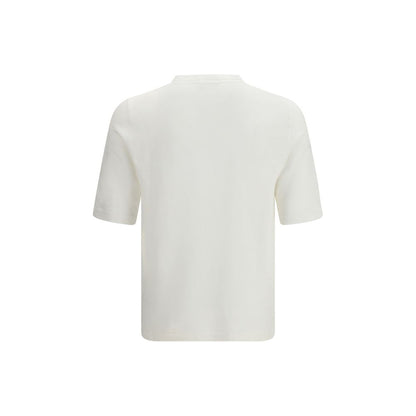 T-shirt en lin blanc Lardini