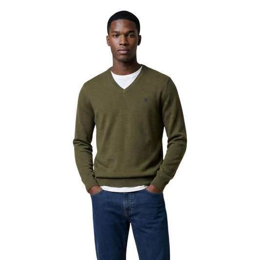 U.S. POLO ASSN. Felpa verde in cotone