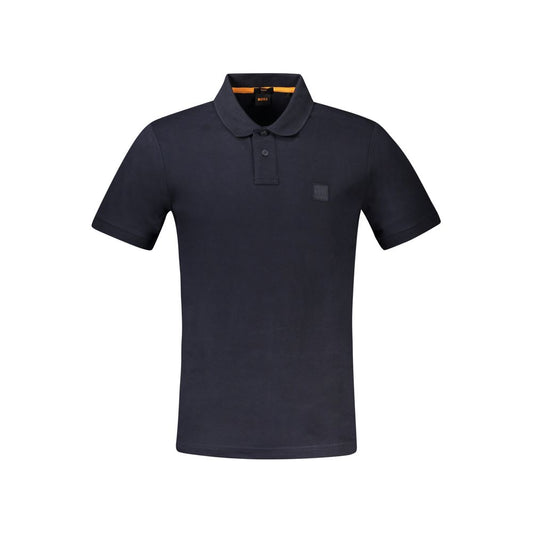 Polo da Uomo in Cotone Blu Hugo Boss