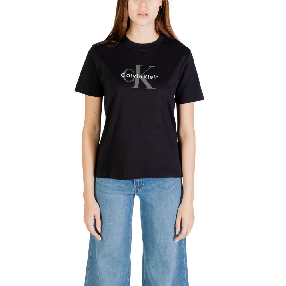 T-shirt en coton noir Calvin Klein Jeans
