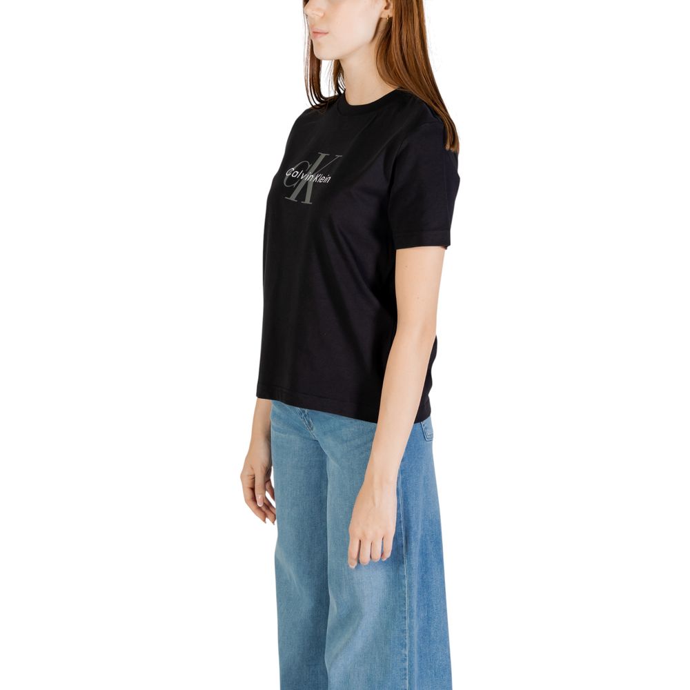 T-shirt en coton noir Calvin Klein Jeans