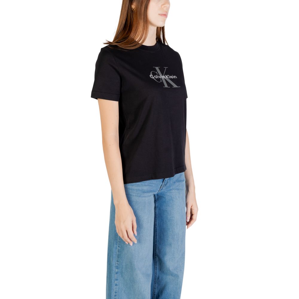 T-shirt en coton noir Calvin Klein Jeans
