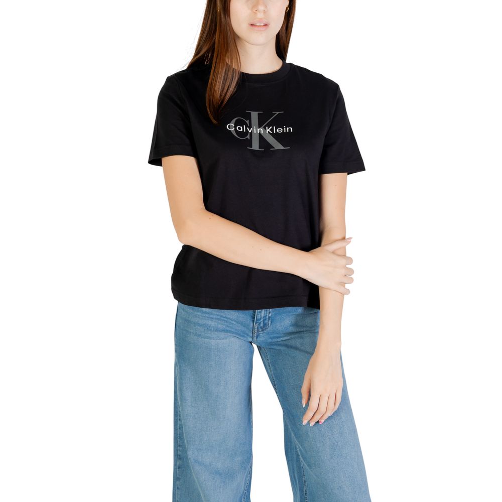 T-shirt en coton noir Calvin Klein Jeans