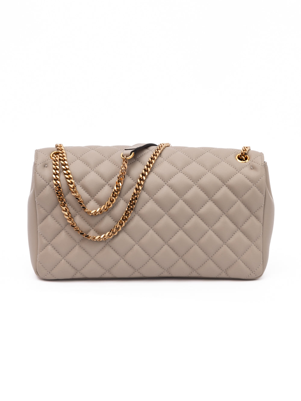 Borsa a Tracolla Versace in Pelle Trapuntata Color Tortora