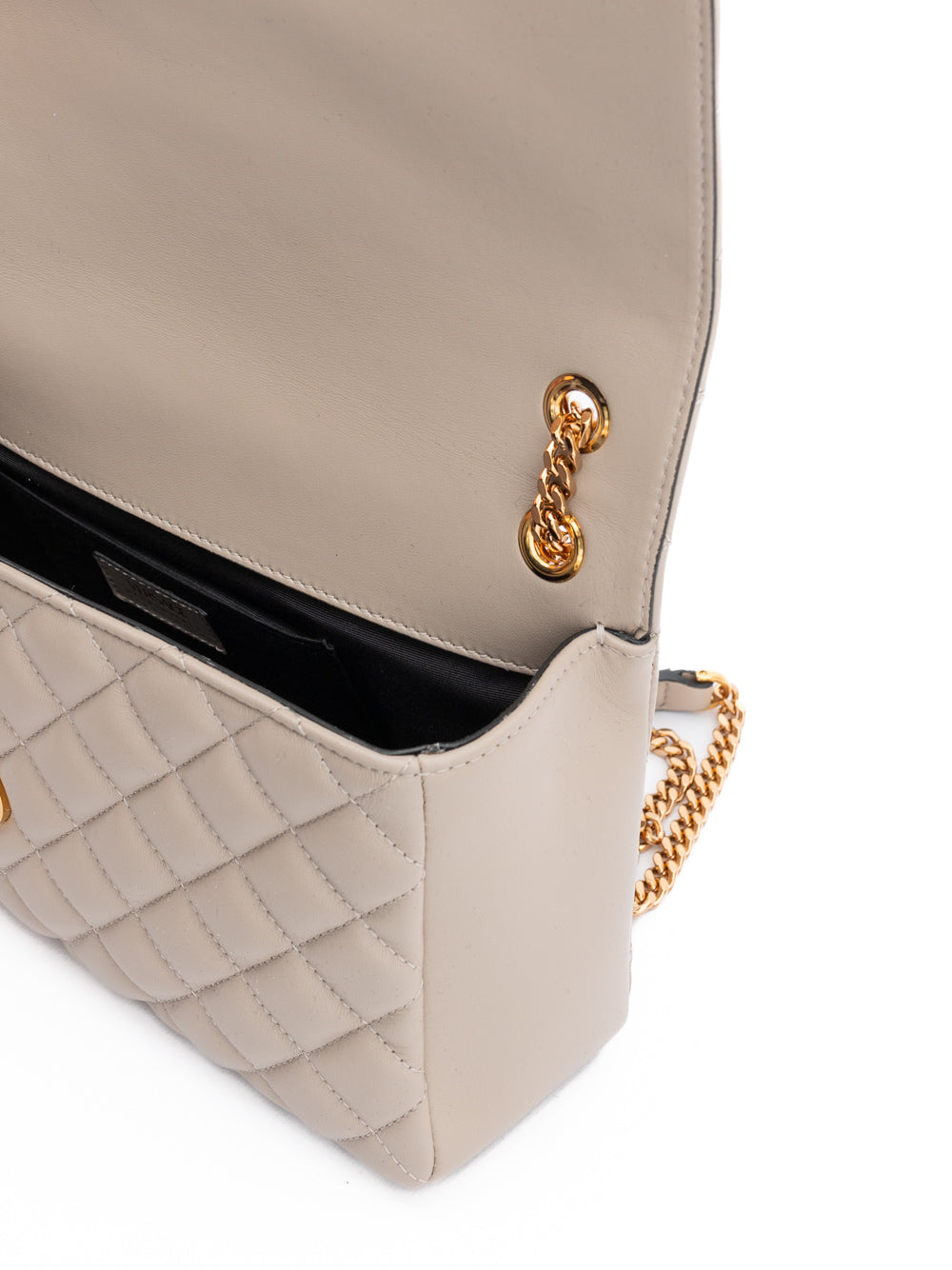 Borsa a Tracolla Versace in Pelle Trapuntata Color Tortora