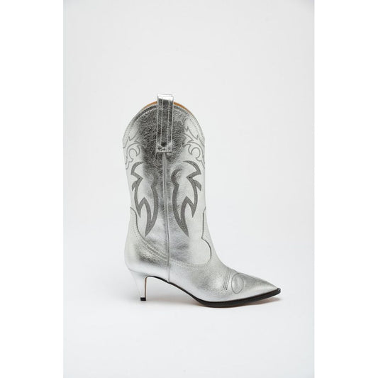 Stivali Moschino con tacco alto in viscosa multicolor