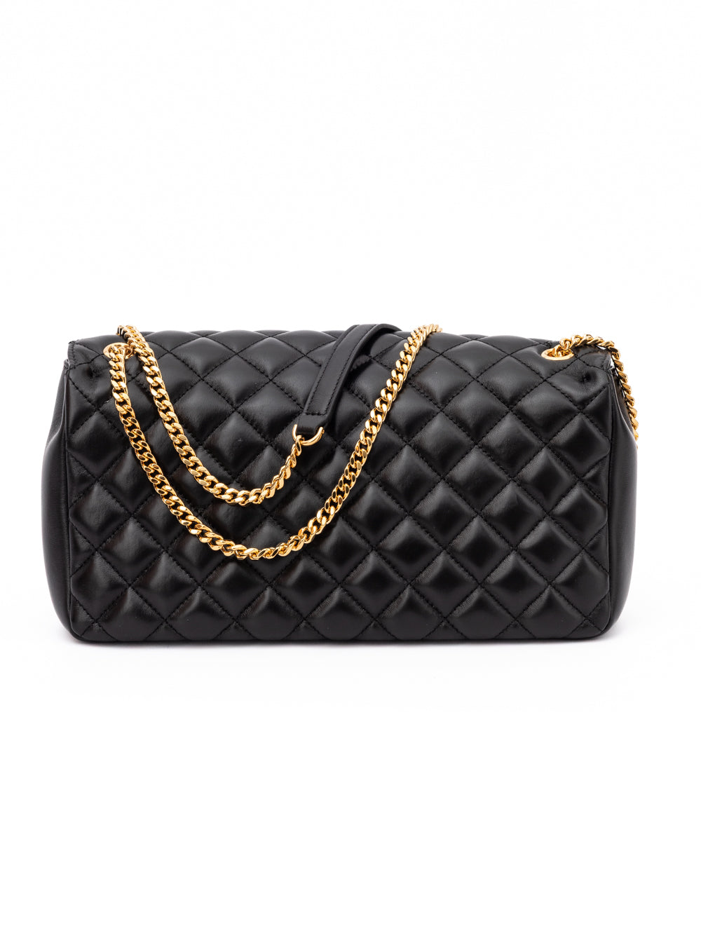 Borsa Versace con tracolla in pelle trapuntata nera