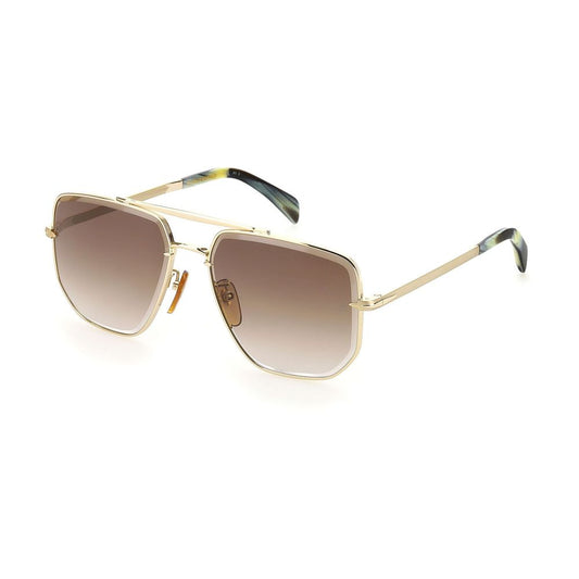 Occhiali da sole David Beckham in metallo dorato