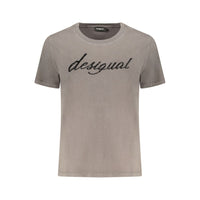 Desigual Grigio Cotton Women T-Shirt