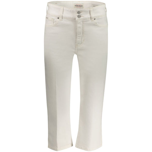 Guess Jeans Bianco Cotone Donna Capri