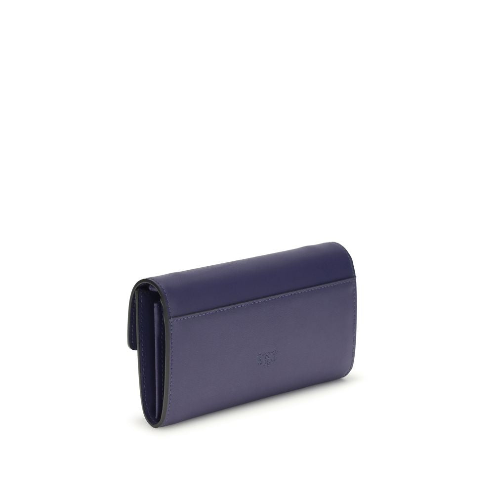 Portefeuille PINKO en cuir de veau bleu Bos Taurus