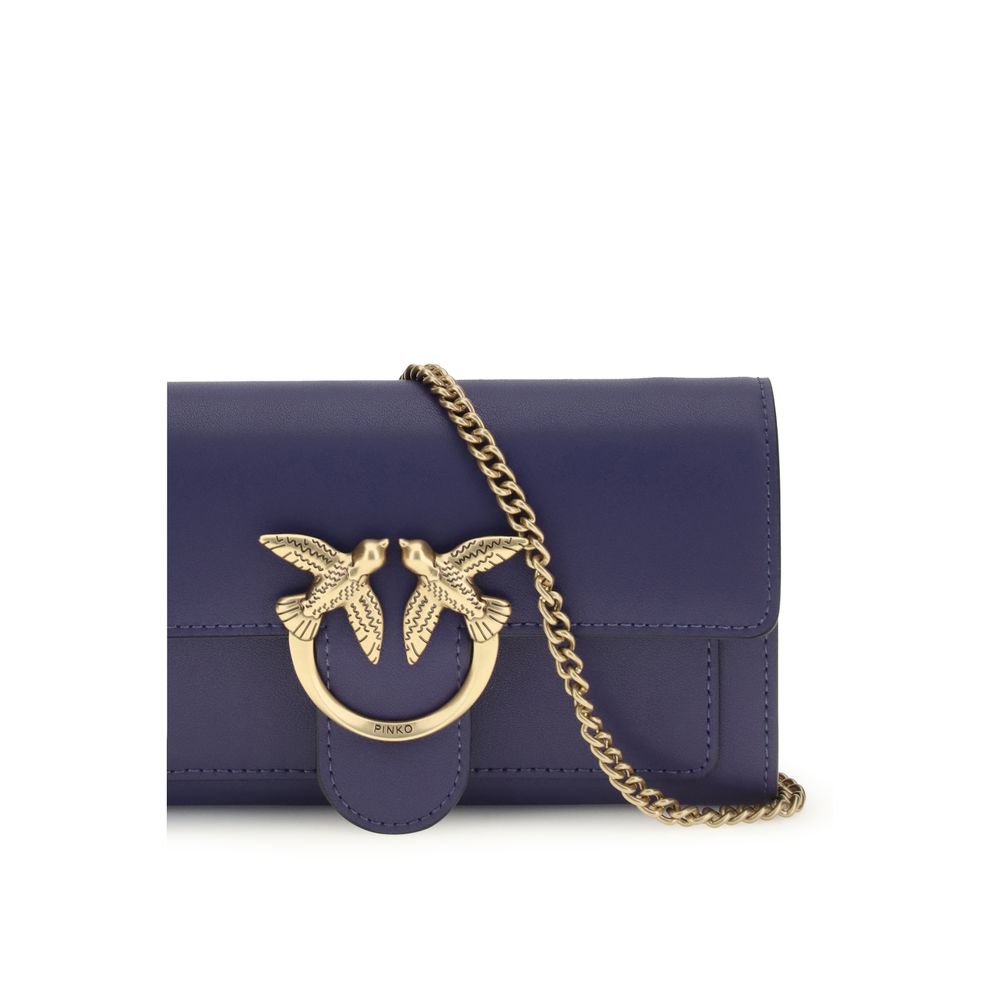 Portefeuille PINKO en cuir de veau bleu Bos Taurus