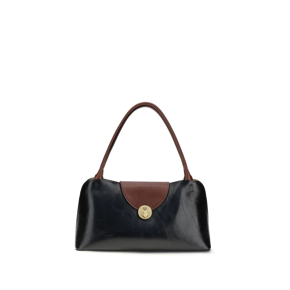 Borsa a Spalla Versace Nera in Pelle di Vitello Bos Taurus