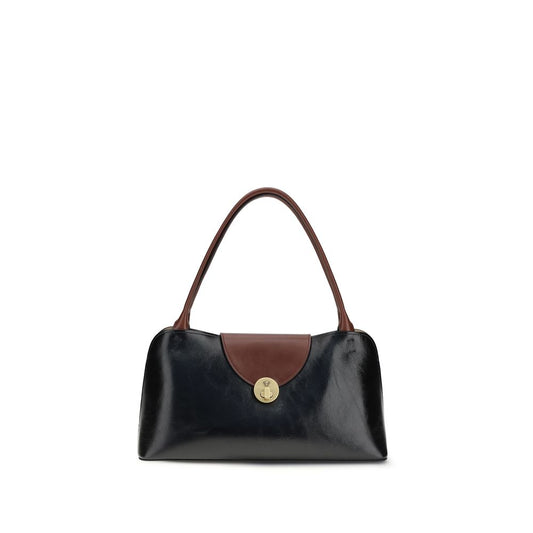 Borsa a Spalla Versace Nera in Pelle di Vitello Bos Taurus