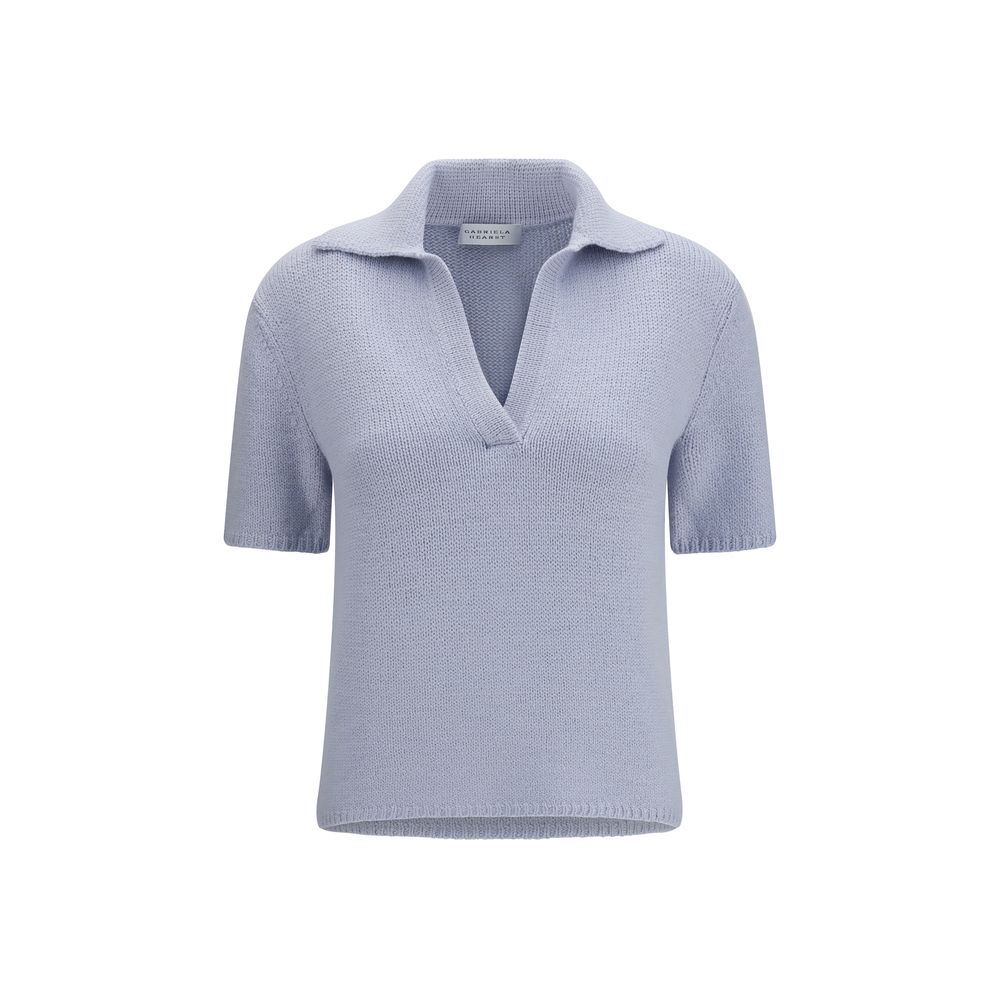 Polo Gabriela Hearst in cashmere blu