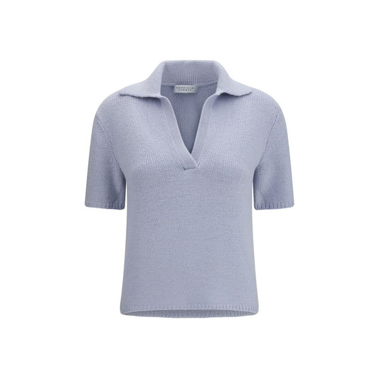 Polo Gabriela Hearst in cashmere blu