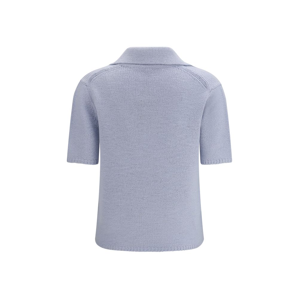 Polo Gabriela Hearst in cashmere blu