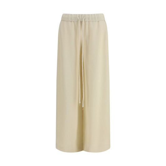 Pantalone casual Gabriela Hearst beige in alpaca e vigogna