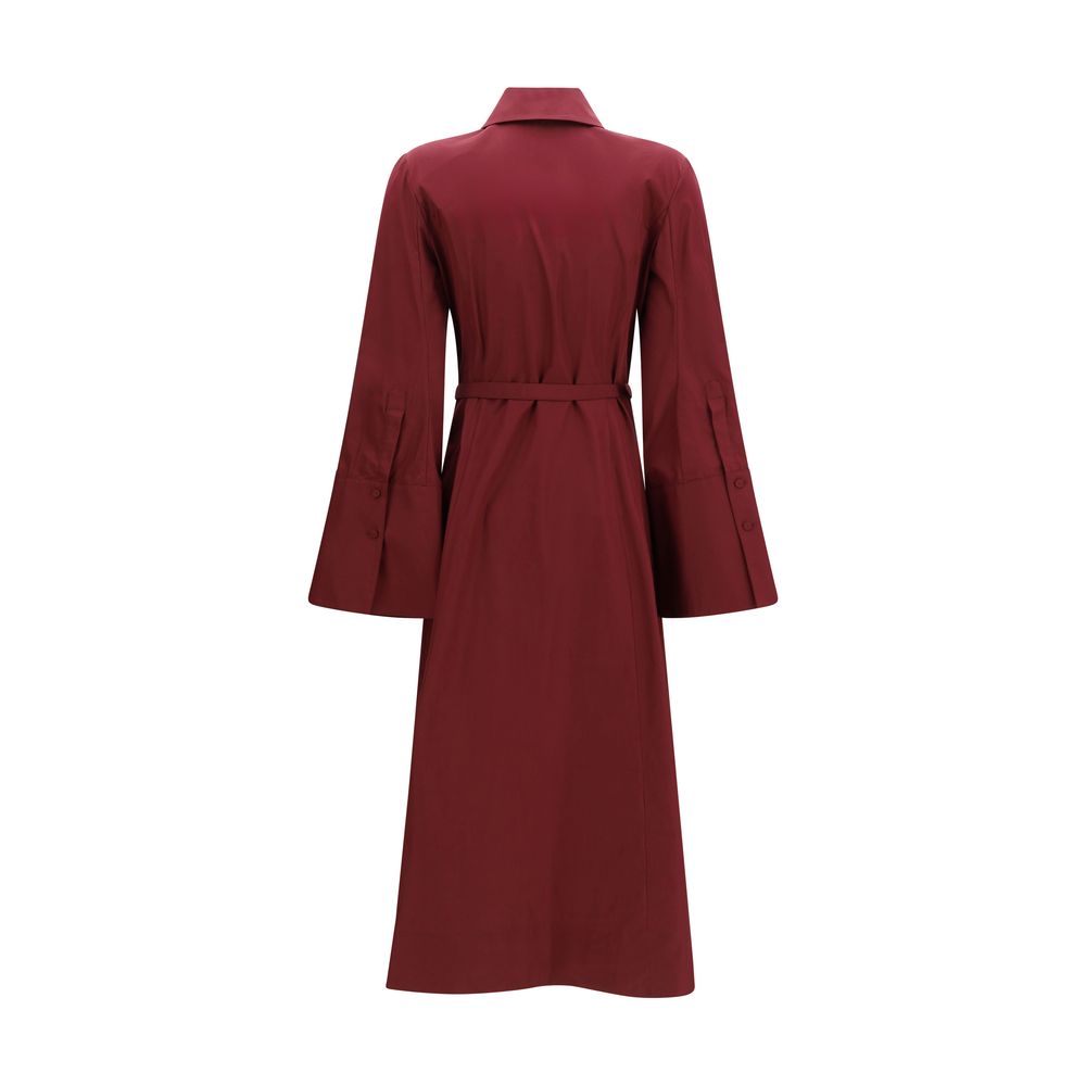 Robe décontractée Gabriela Hearst Bordeaux en coton