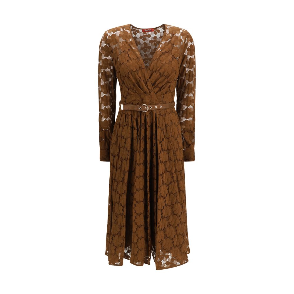 Robe décontractée Max Mara en polyamide marron