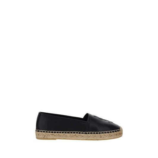 Saint Laurent Espadrillas nere in pelle di agnello Ovis Aries Aries