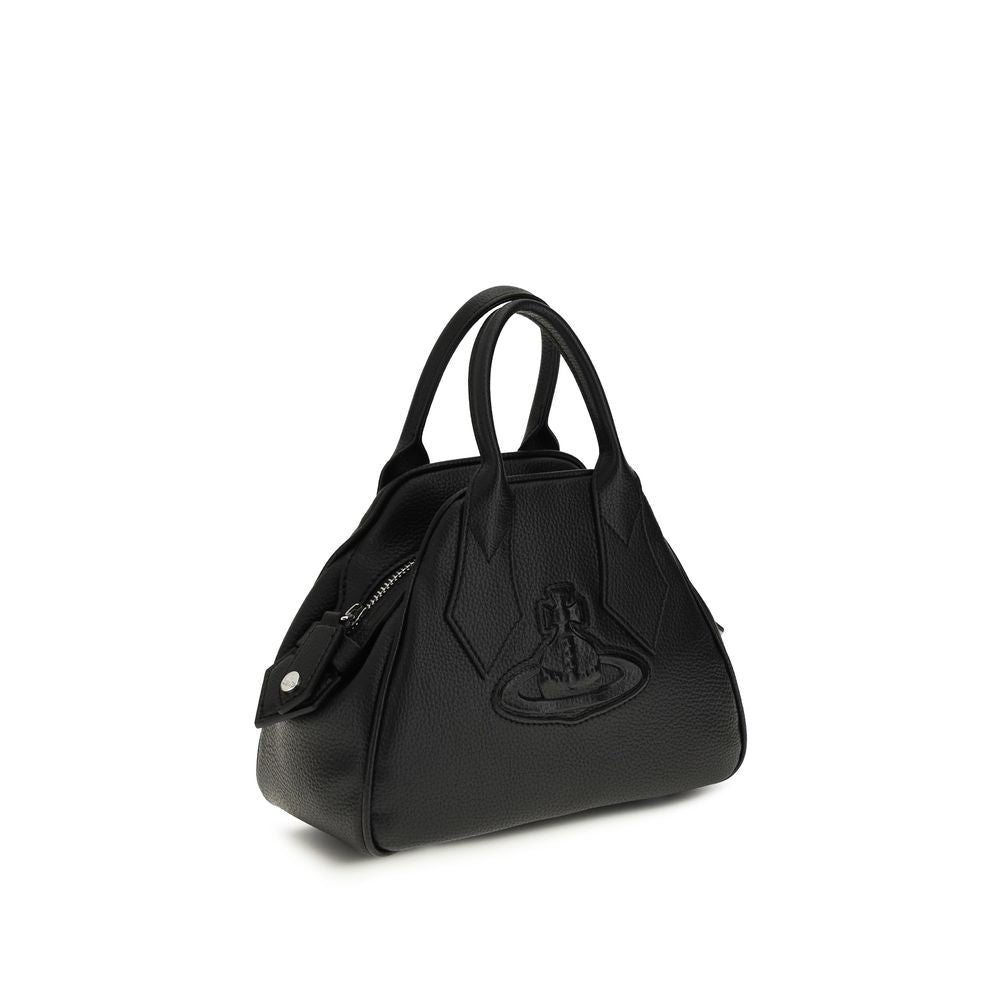 Vivienne Westwood Borsa a Mano in Pelle di Vitello Nera Bos Taurus