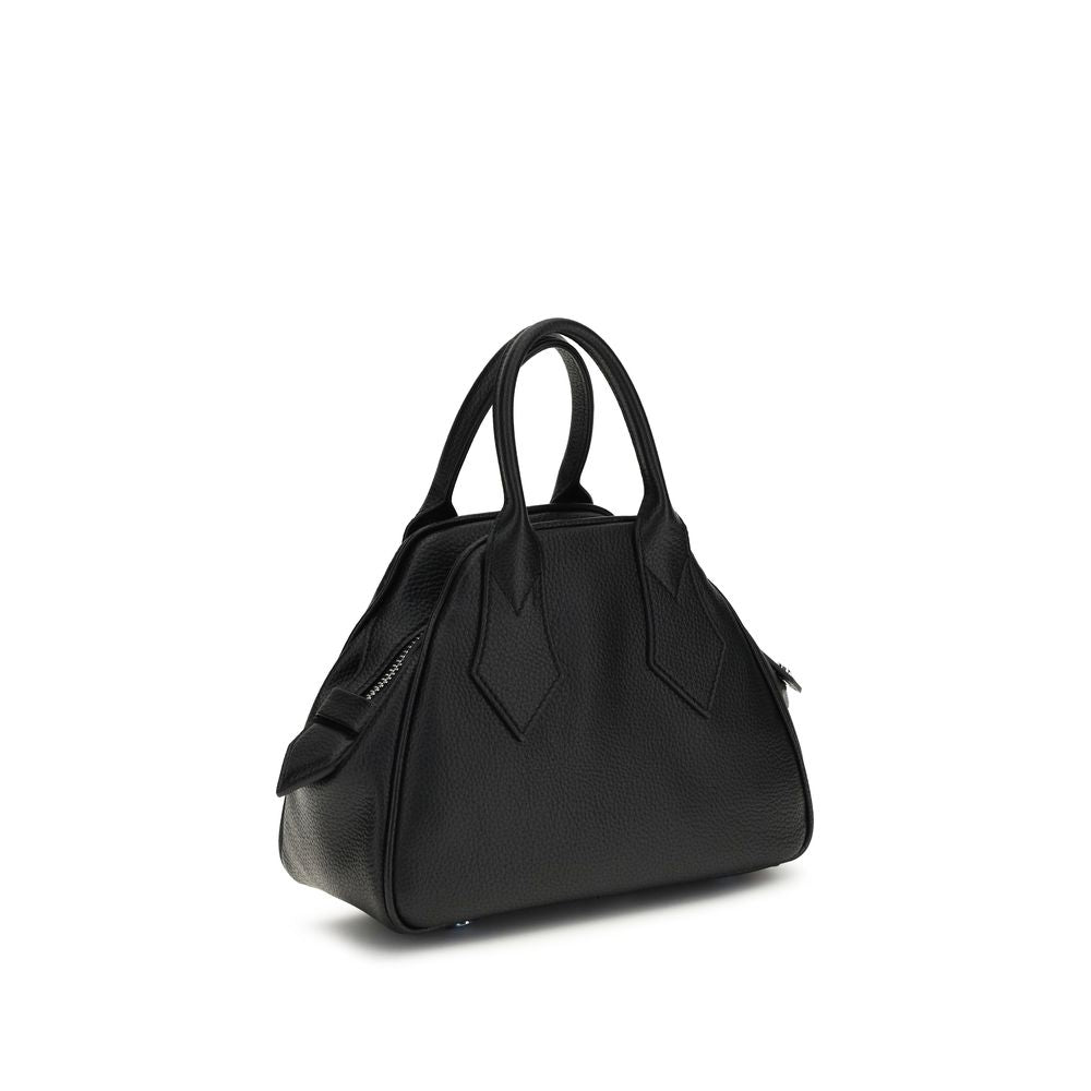 Vivienne Westwood Borsa a Mano in Pelle di Vitello Nera Bos Taurus