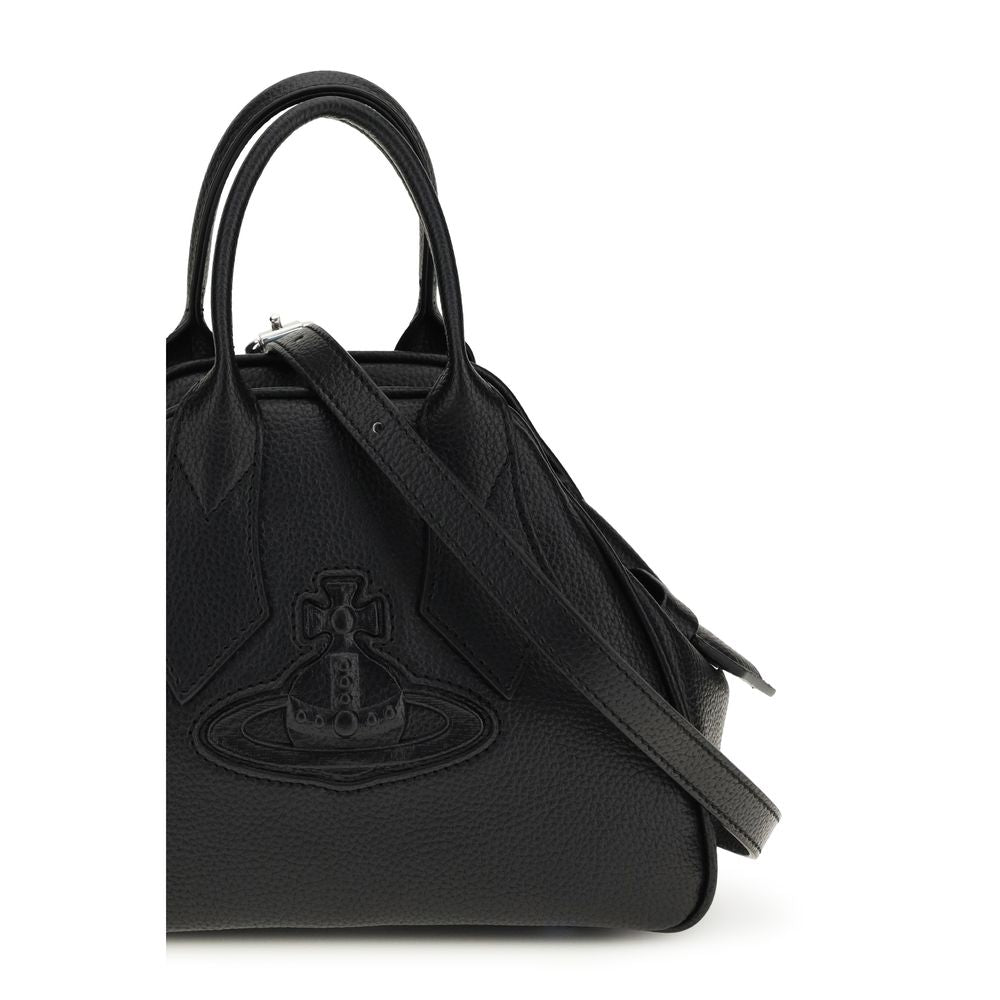 Vivienne Westwood Borsa a Mano in Pelle di Vitello Nera Bos Taurus