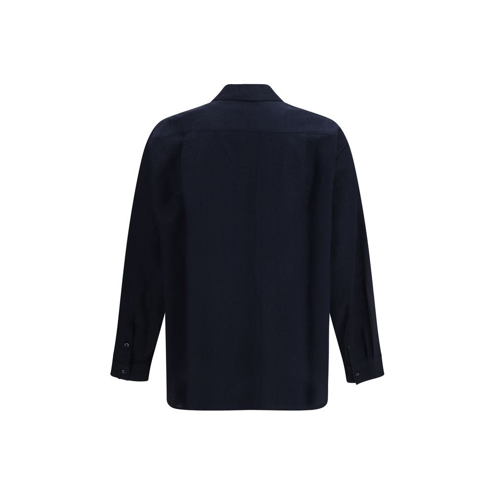 Chemise en coton bleu Giorgio Armani
