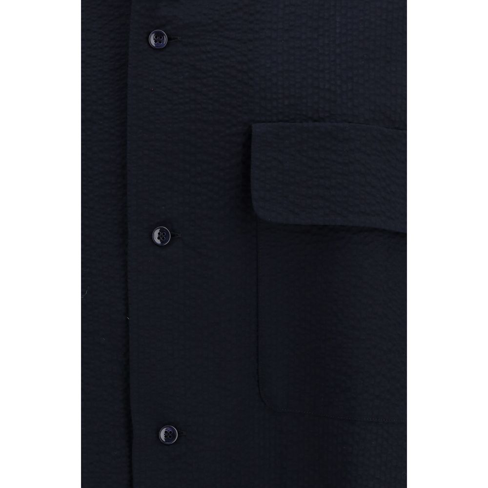 Chemise en coton bleu Giorgio Armani