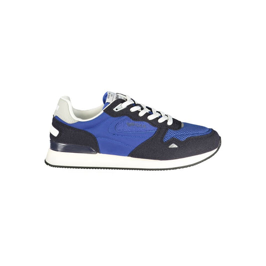 Sneaker da uomo in poliestere blu gas