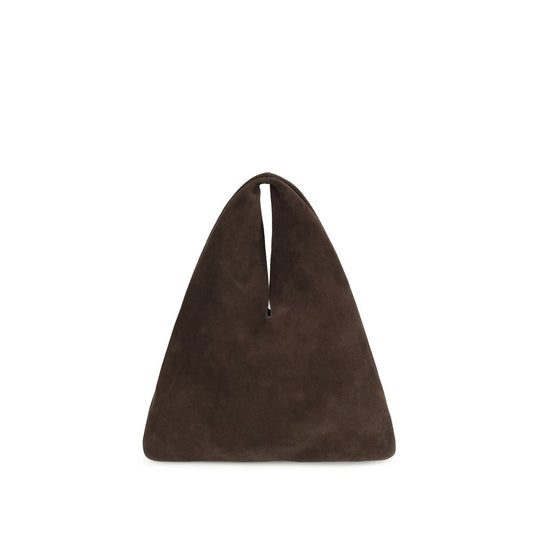 Borsa a Spalla Manebi in Pelle di Vitello Marrone Bos Taurus
