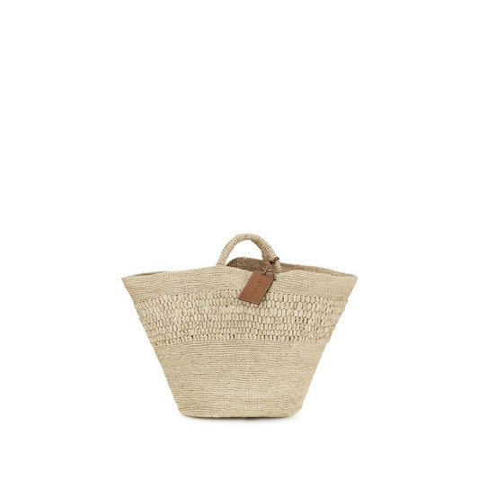 Sac à main Manébi en raphia beige
