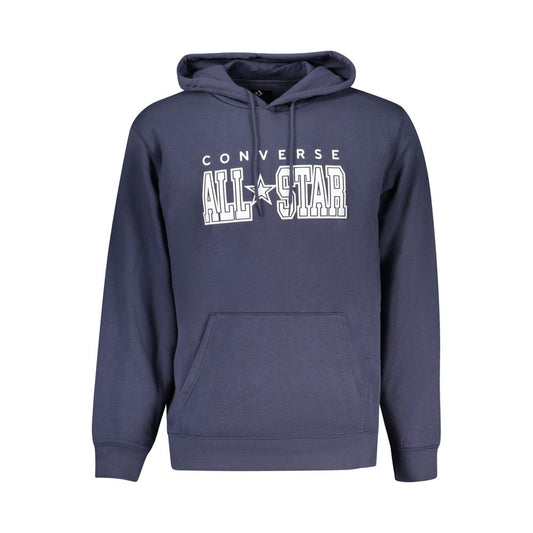 Felpa con cappuccio da uomo Converse in cotone blu