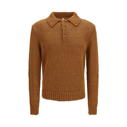 Polo in cotone marrone girasole