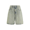Zonnebloemblauw katoenen bermudashort