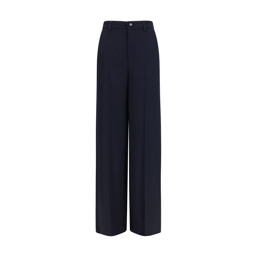 Gucci Blauwe Broek van Jacquardviscose