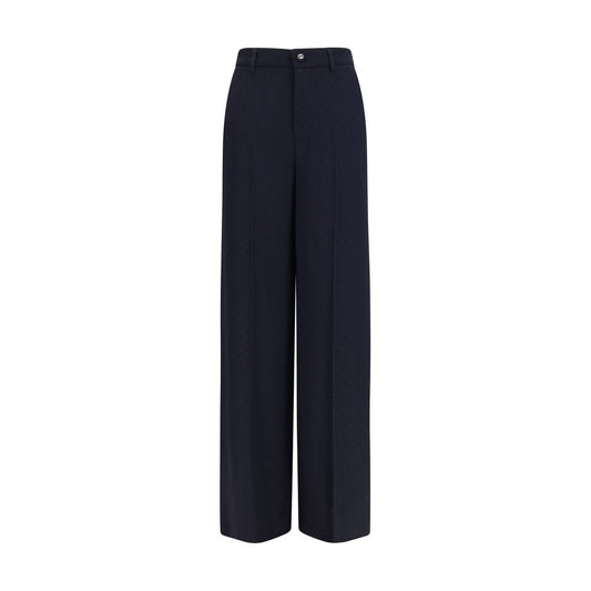Pantaloni Casual Gucci Blu in Viscosa