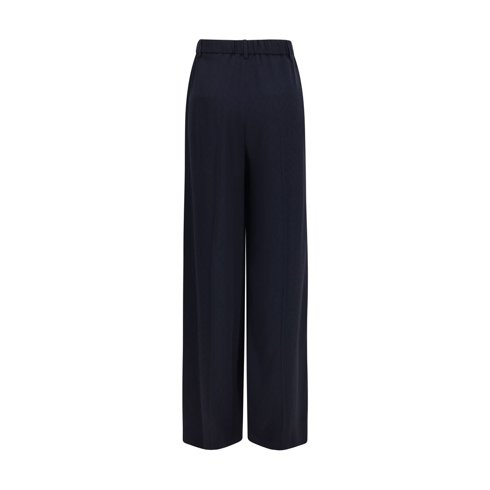 Gucci Blauwe Broek van Jacquardviscose