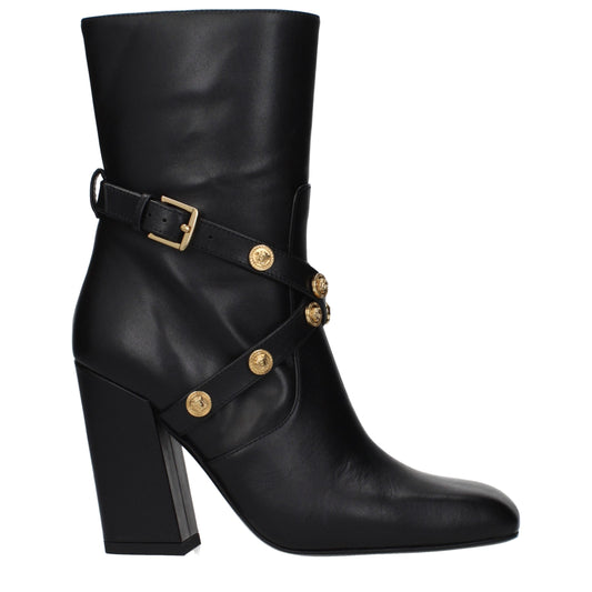 Stivaletti Versace in pelle nera