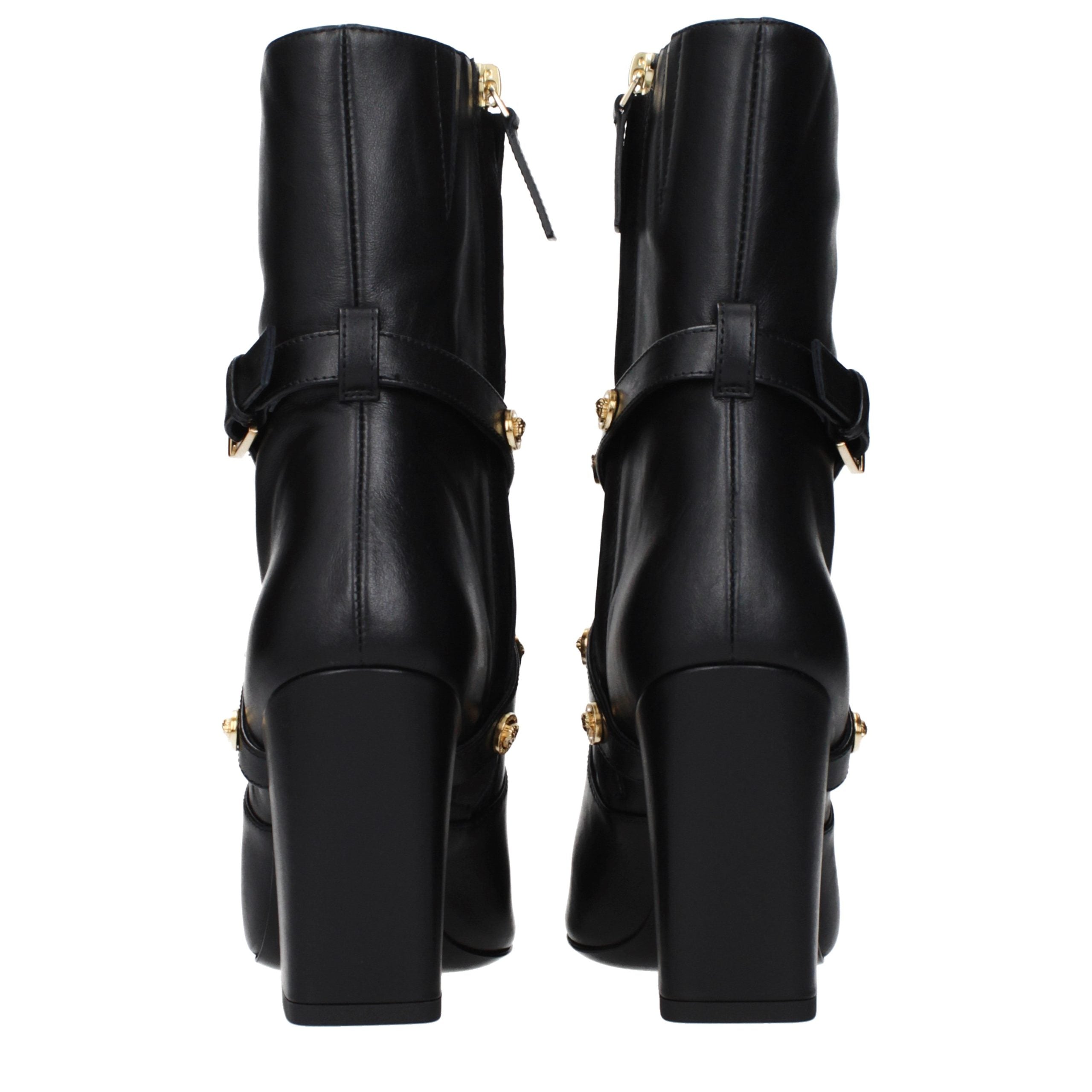 Stivaletti Versace in pelle nera