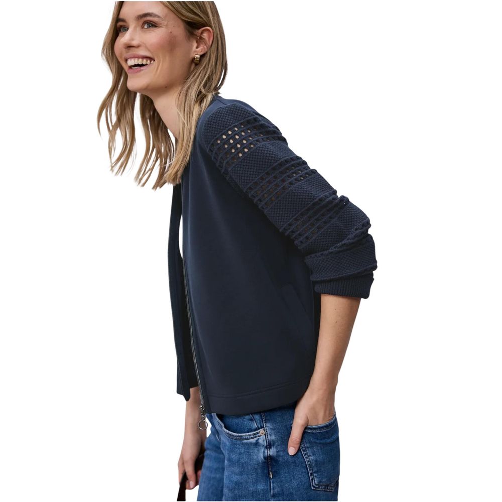 Sweat-shirt en modal bleu Street One
