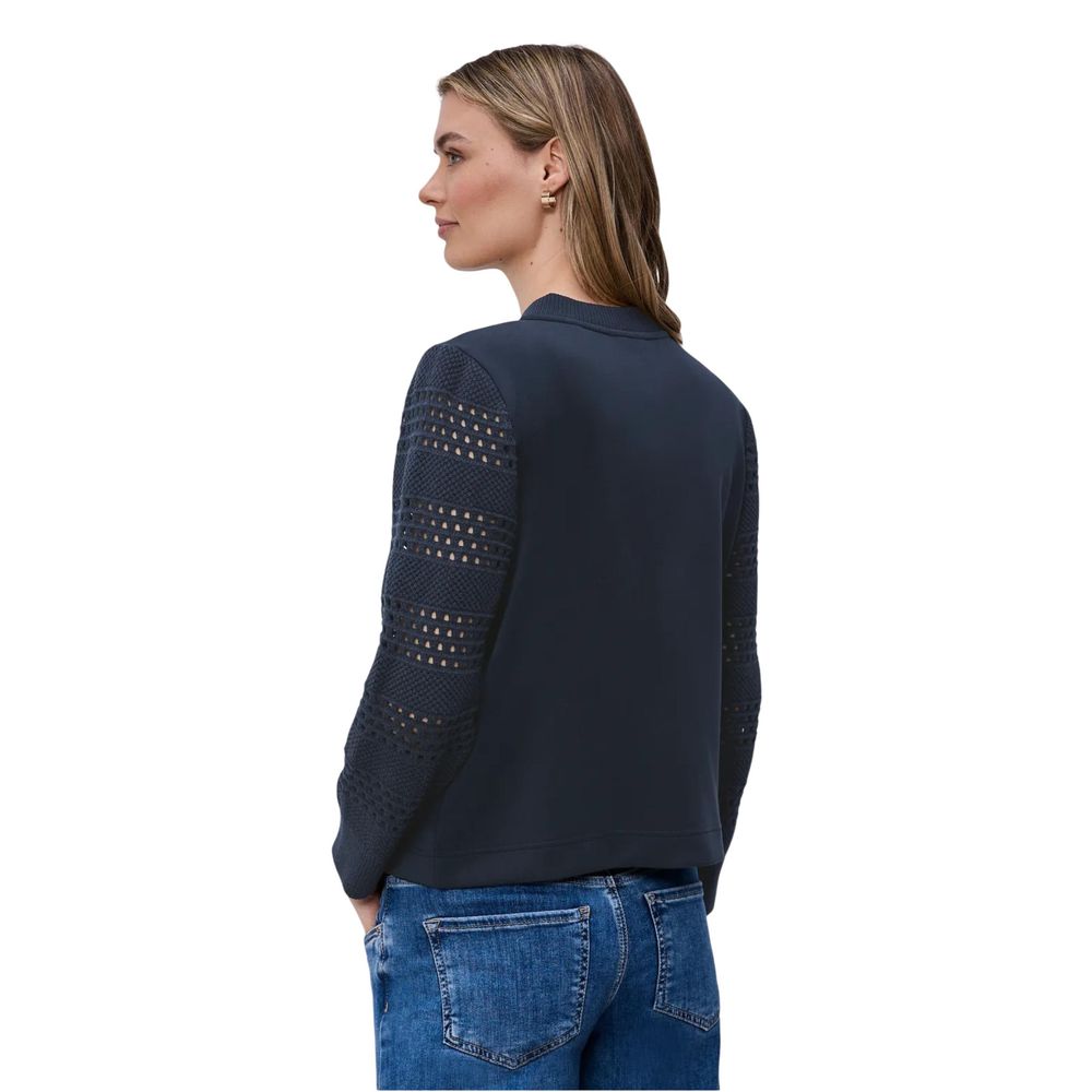 Sweat-shirt en modal bleu Street One