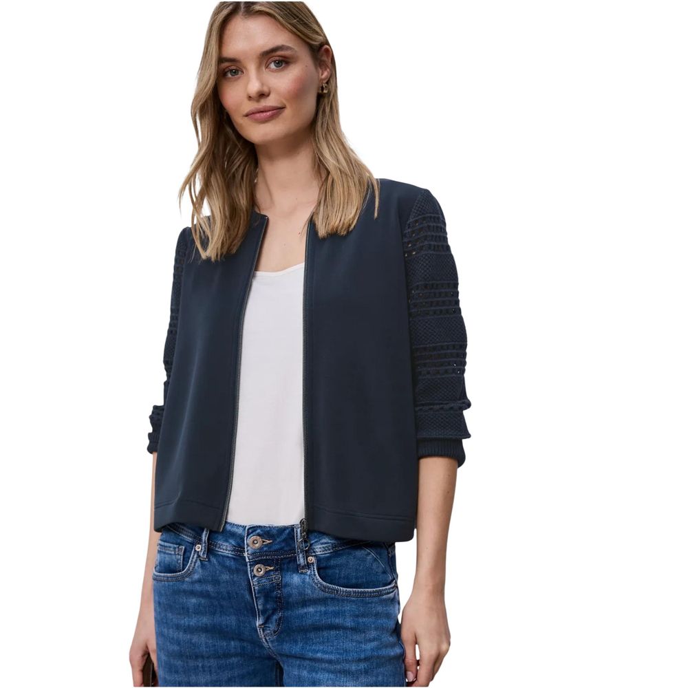 Sweat-shirt en modal bleu Street One