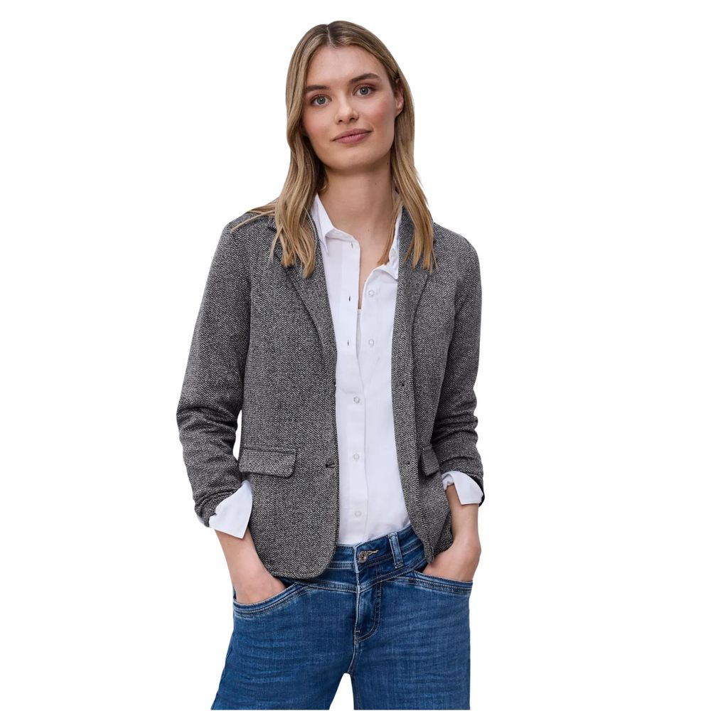 Blazer bleu en polyester Street One