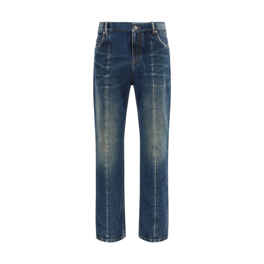 Jean droit en coton bleu Versace