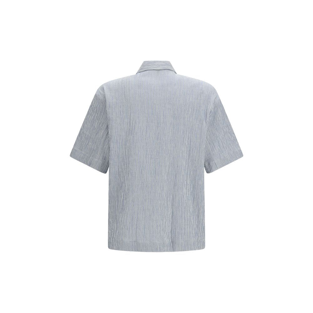 Chemise en coton à motifs tournesols bleus