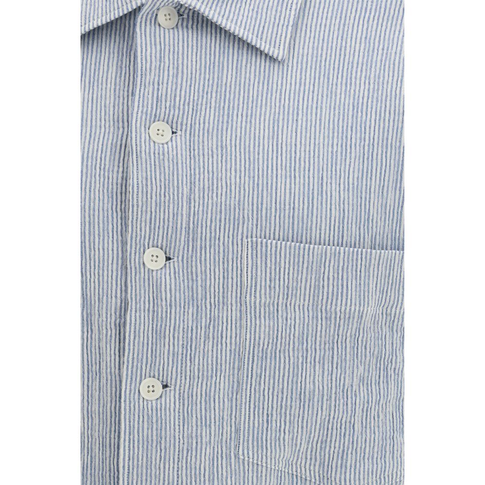 Chemise en coton à motifs tournesols bleus