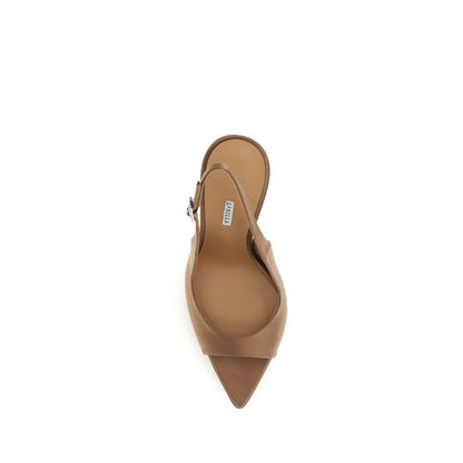 LE SILLA Brown Silk Stiletto Heel Sandals